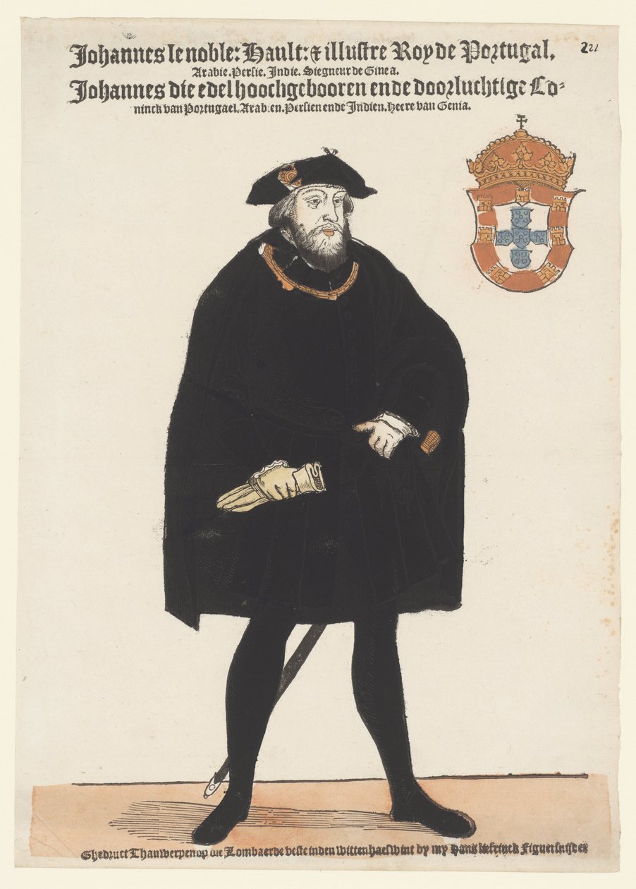 Porträtt av Johannes III av Portugal av Cornelis Anthonisz. (manner of)