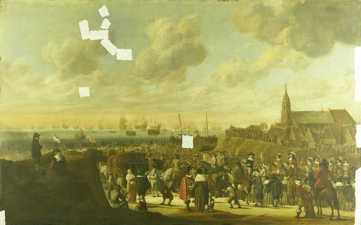 Charles II av Englands avgång från Scheveningen den 2 juni 1660 av Cornelis Beelt