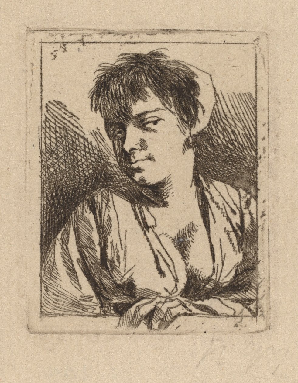 Byst av en ung kvinna av Cornelis Pietersz Bega