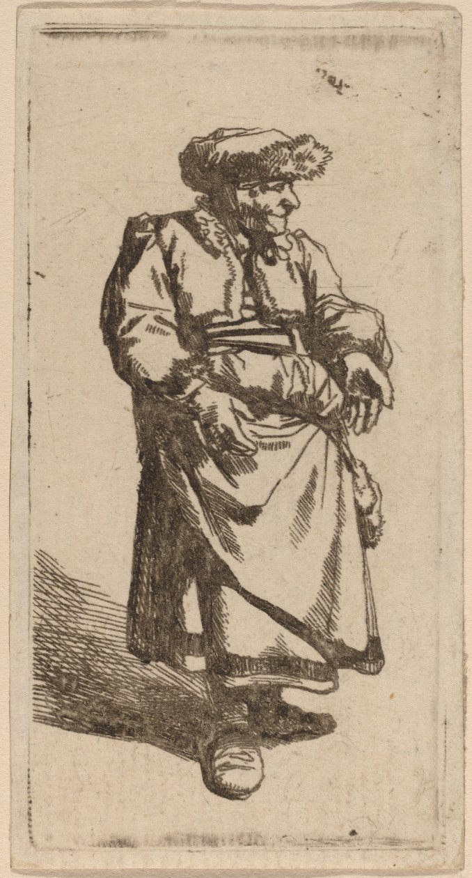Stå för gammal kvinna av Cornelis Pietersz Bega