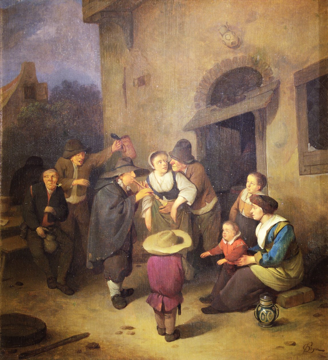 Gatumusikanter (olja på panel) av Cornelis Pietersz Bega