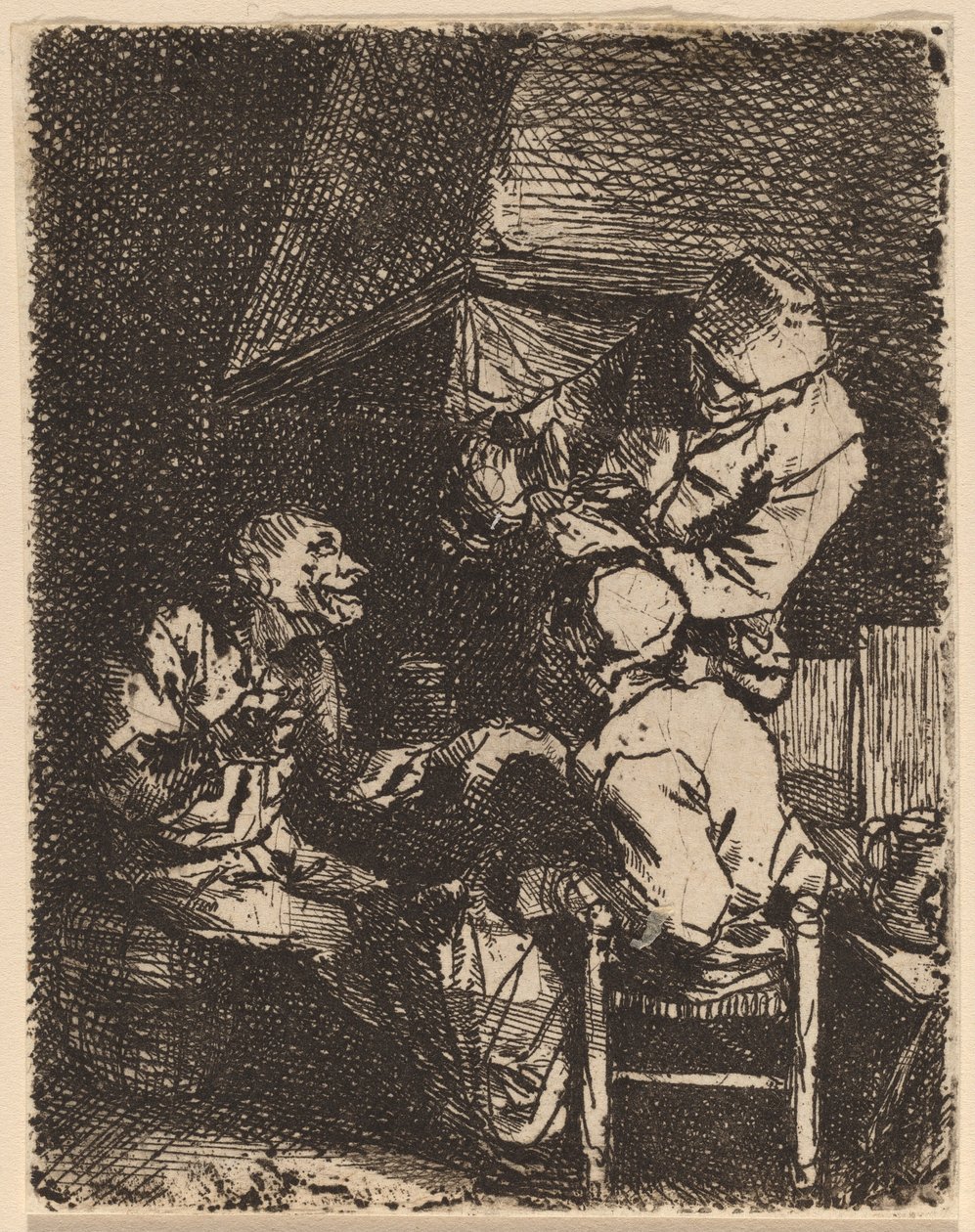 Gruppen vid den öppna spisen av Cornelis Pietersz Bega