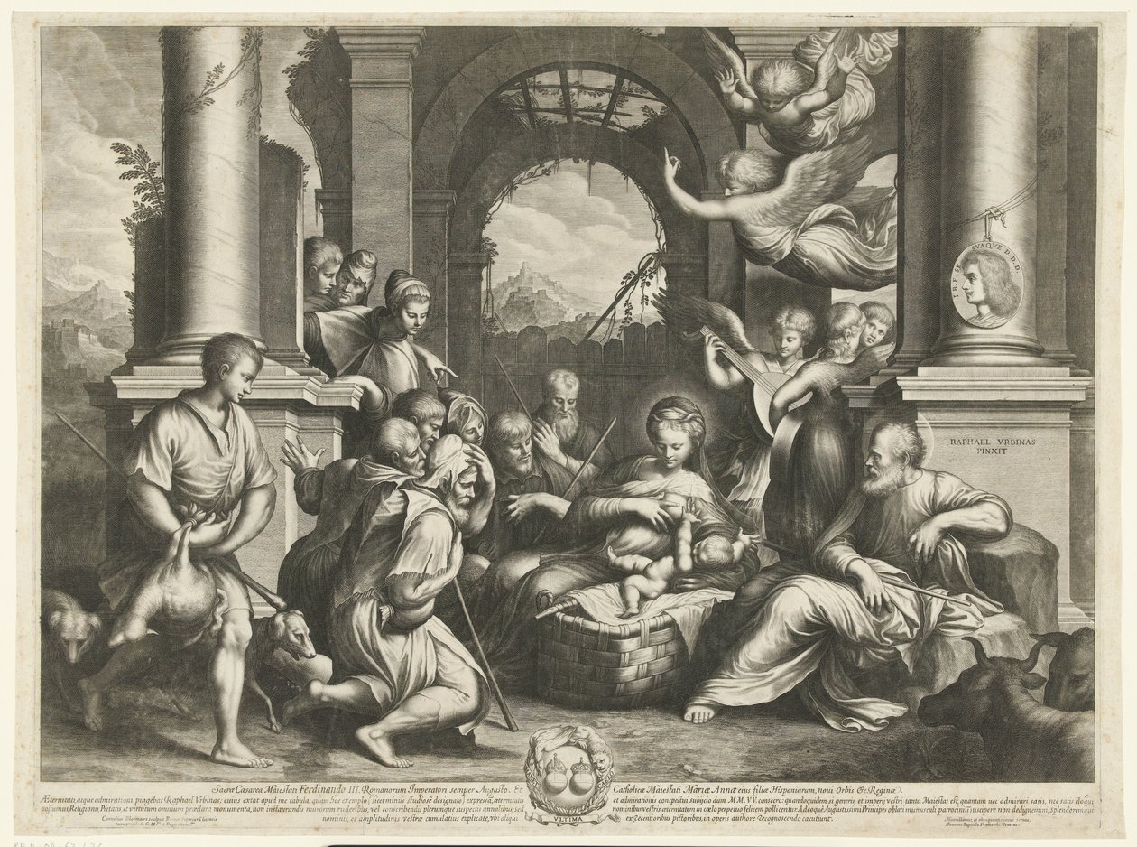 Tillbedjan av herdarna av Cornelis Bloemaert (II)