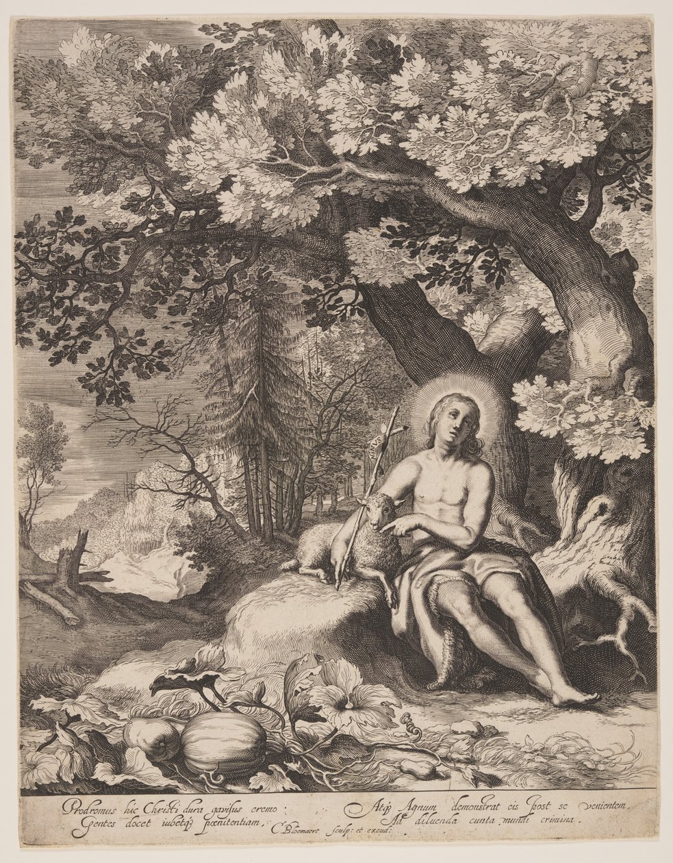 Johannes Döparen i ett landskap av Cornelis Bloemaert