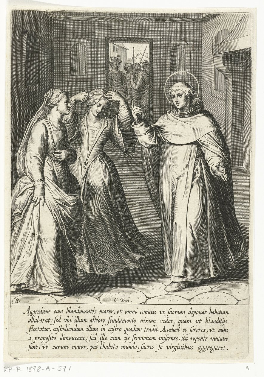 Thomas omvänder sin syster The Life of Saint Thomas Aquinas (serietitel) av Cornelis Boel