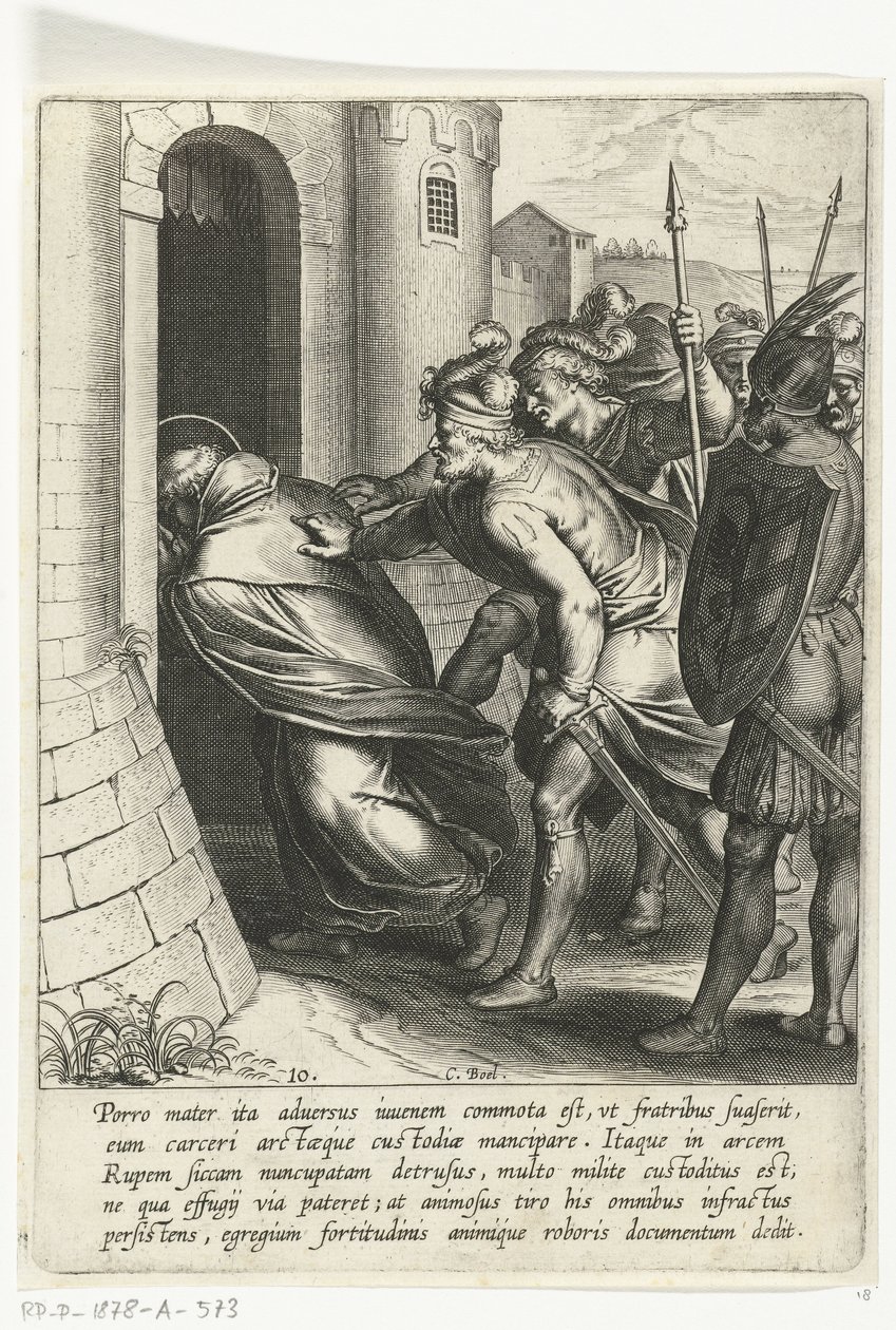 Thomas går genom fängelseporten Life of Saint Thomas Aquinas (serietitel) av Cornelis Boel
