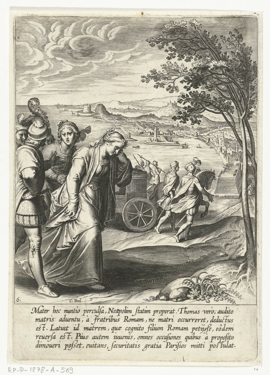 Thomas mamma letar efter honom i Neapel The Life of Saint Thomas Aquinas (serietitel) av Cornelis Boel