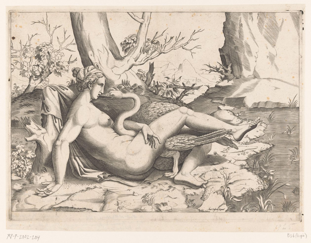 Leda och svanen av Cornelis Bos (possibly)