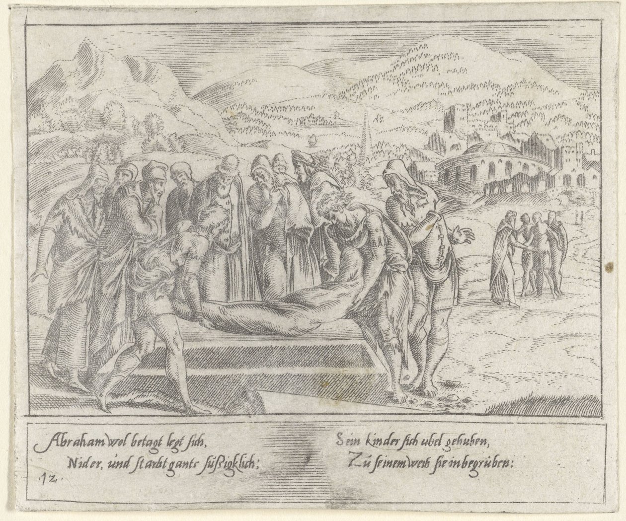 Abrahams begravning The Life of Abraham (serietitel) av Cornelis Bos