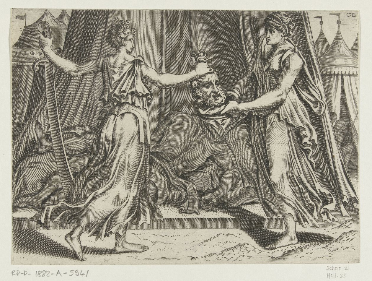 Judith med huvudet av Holofernes av Cornelis Bos