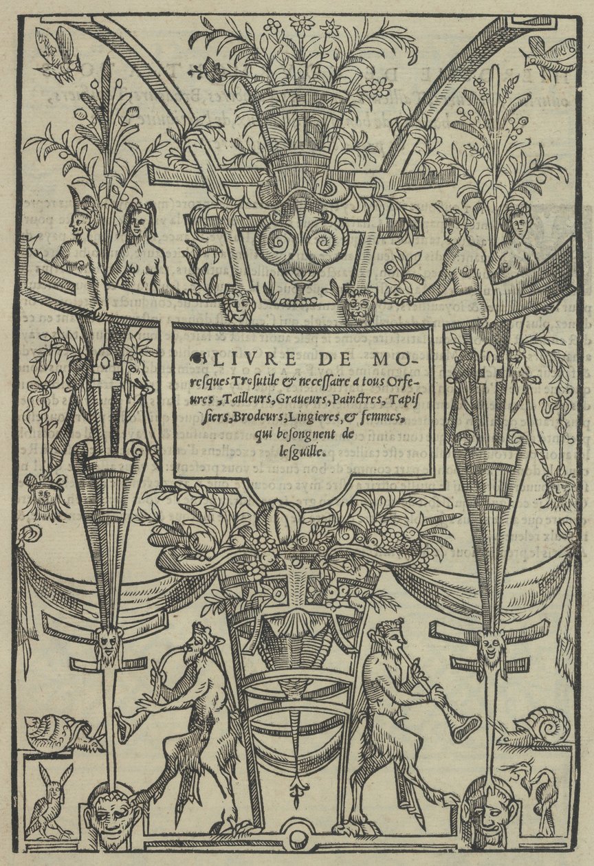 Livre de Moresques, titelblad recto, 1546. av Cornelis Bos