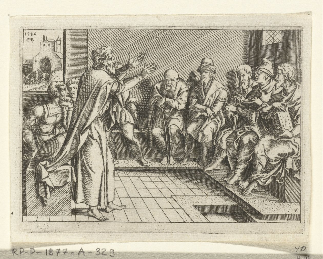 Paulus predikar i synagogan The Life of Paul (serietitel) av Cornelis Bos