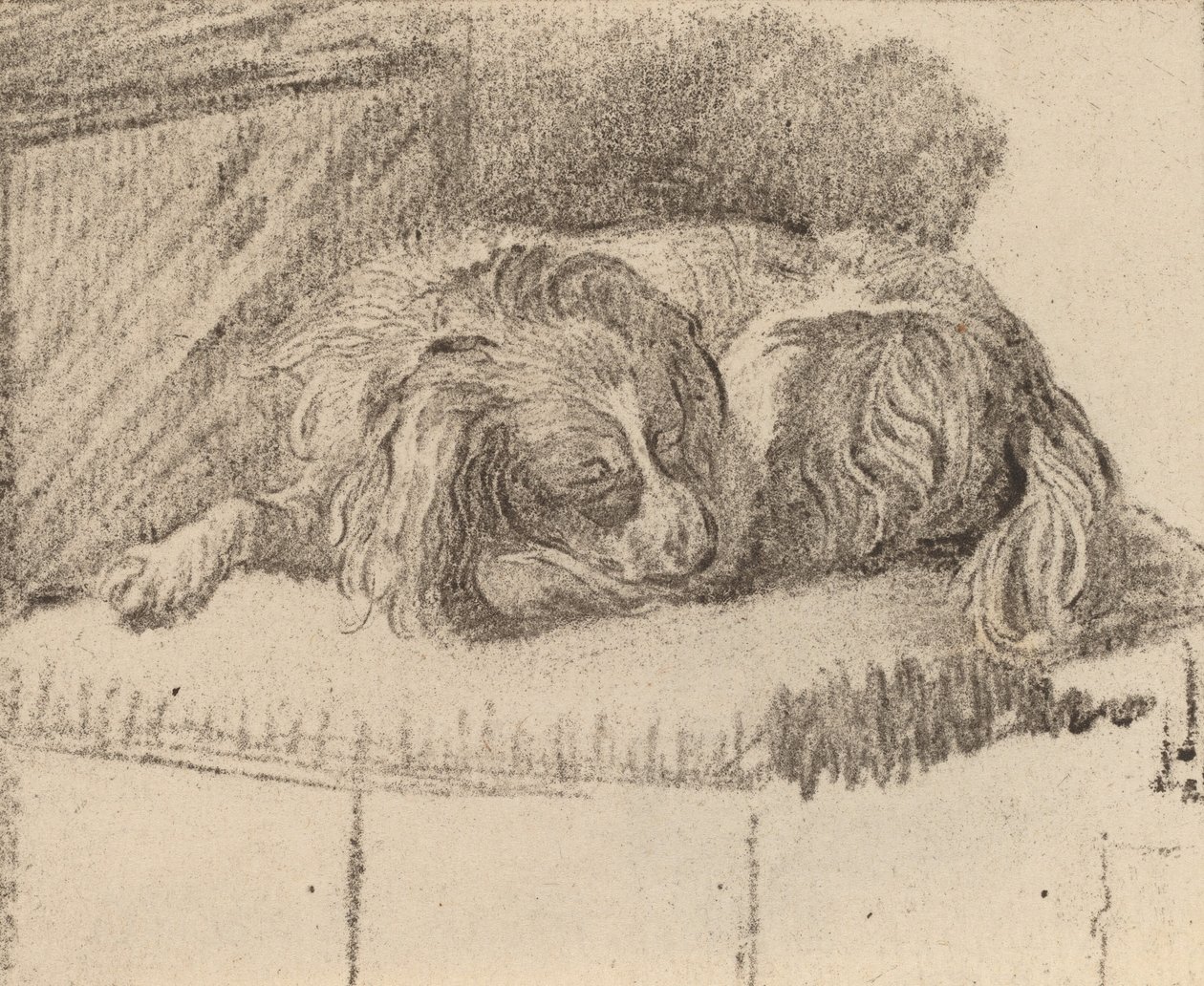 Liggande hund, 1777. av Cornelis Brouwer