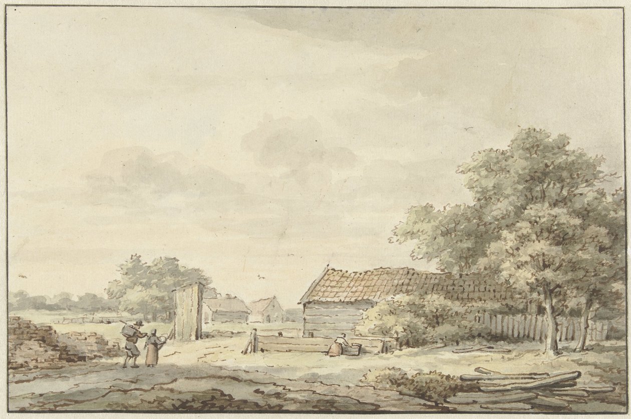 Landskap med gårdar av Cornelis Buys