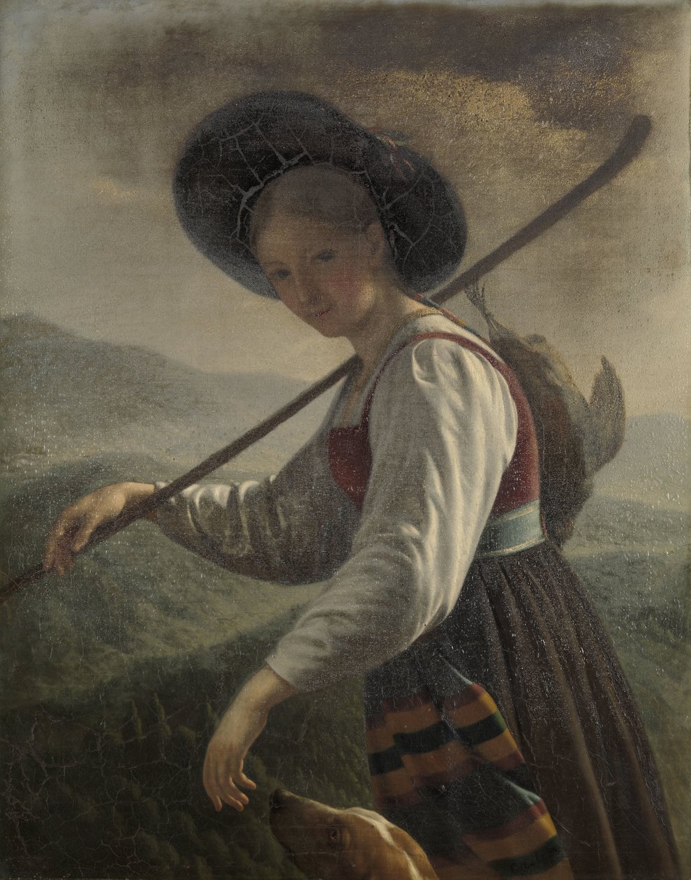 schweizisk bondekvinna av Cornelis Cels