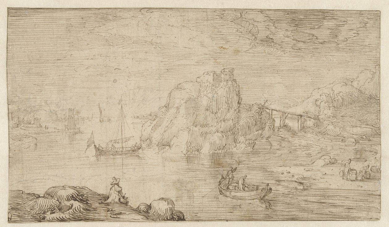 flod vy av Cornelis Claesz van Wieringen (attributed to)