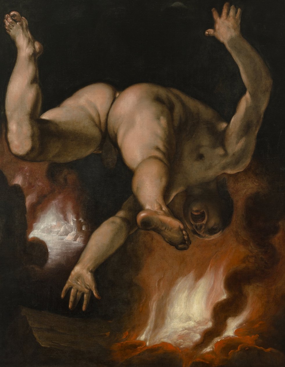 Ixions fall, ca 1588 av Cornelis Cornelisz. Haarlem van