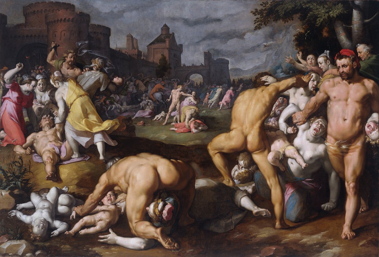 Massakern på de oskyldiga, 1590 av Cornelis Cornelisz. Haarlem van