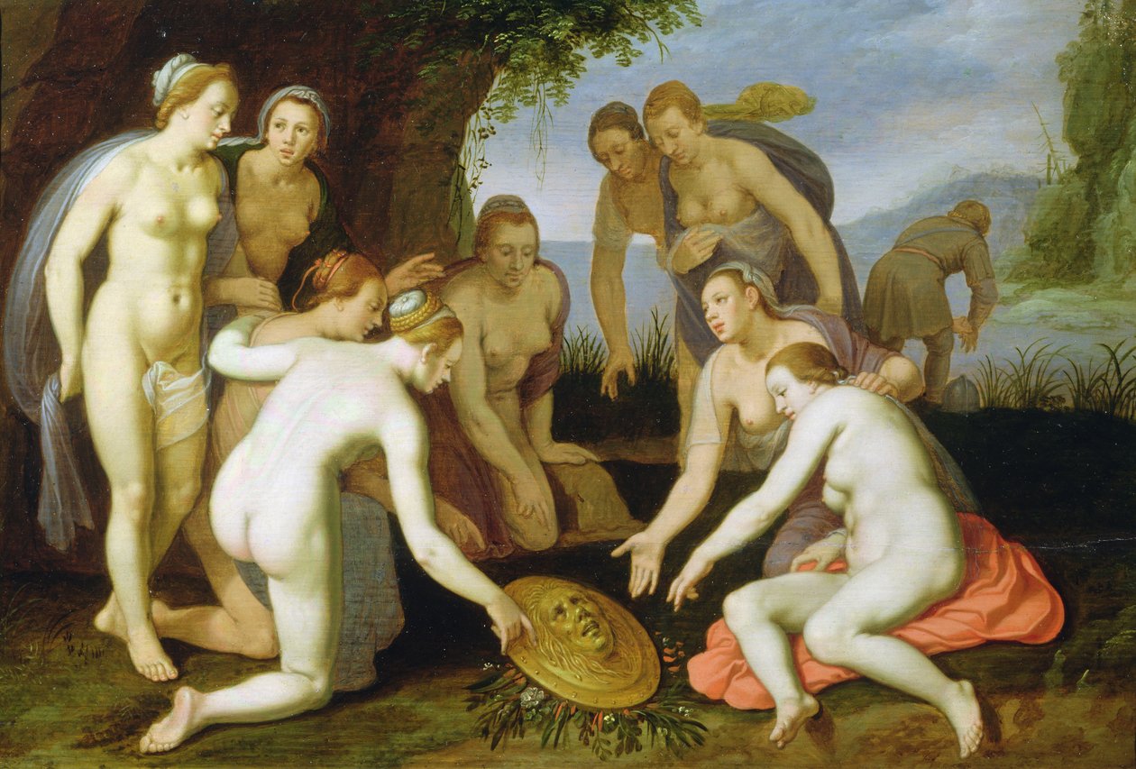 En scen från legenden om Perseus och Andromeda av Cornelis Cornelisz van Haarlem