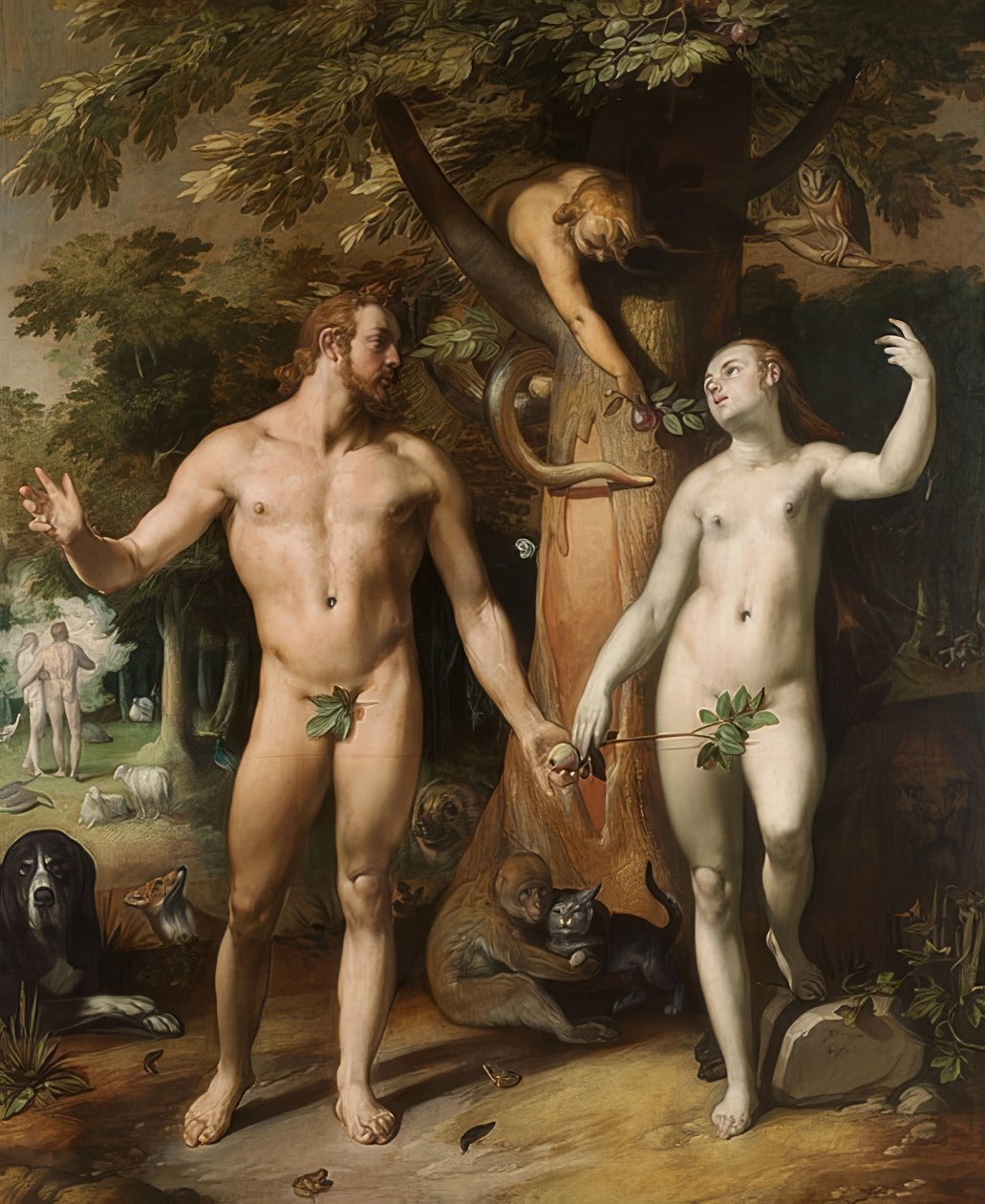 Människans fall. 1592 av Cornelis Cornelisz. van Haarlem
