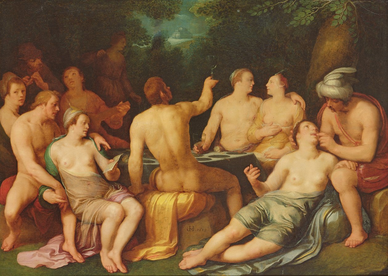 Världens korruption före syndafloden, 1619 av Cornelis Cornelisz van Haarlem
