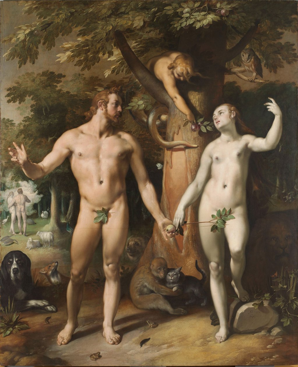 Människans fall, 1592 av Cornelis Cornelisz van Haarlem