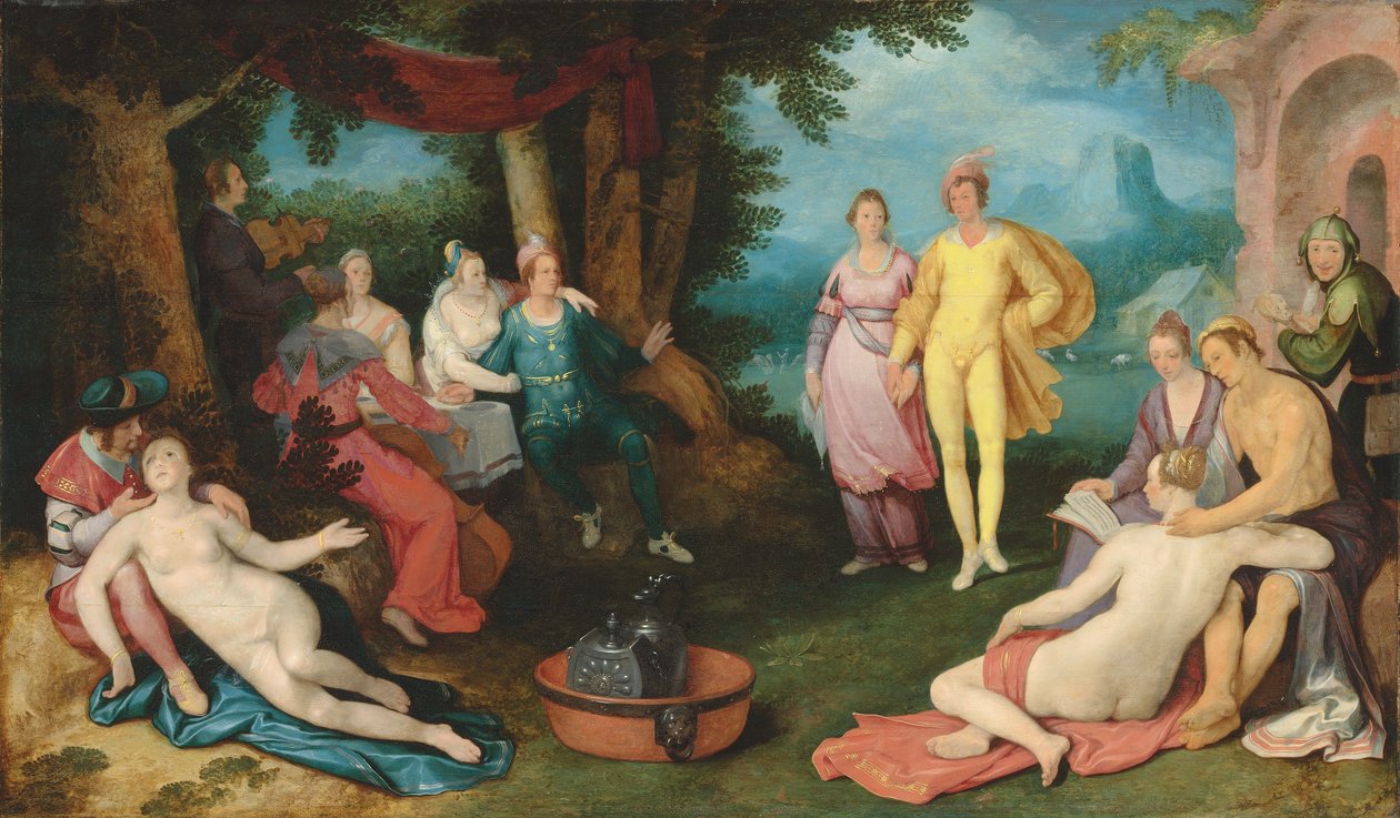 Den förlorade sonen bland skökorna (olja på duk) av Cornelis Cornelisz. van Haarlem