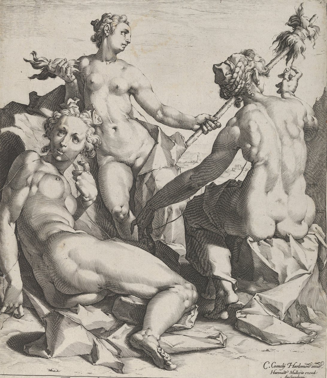 De tre öden, ca. 1589 av Cornelis Cornelisz van Haarlem