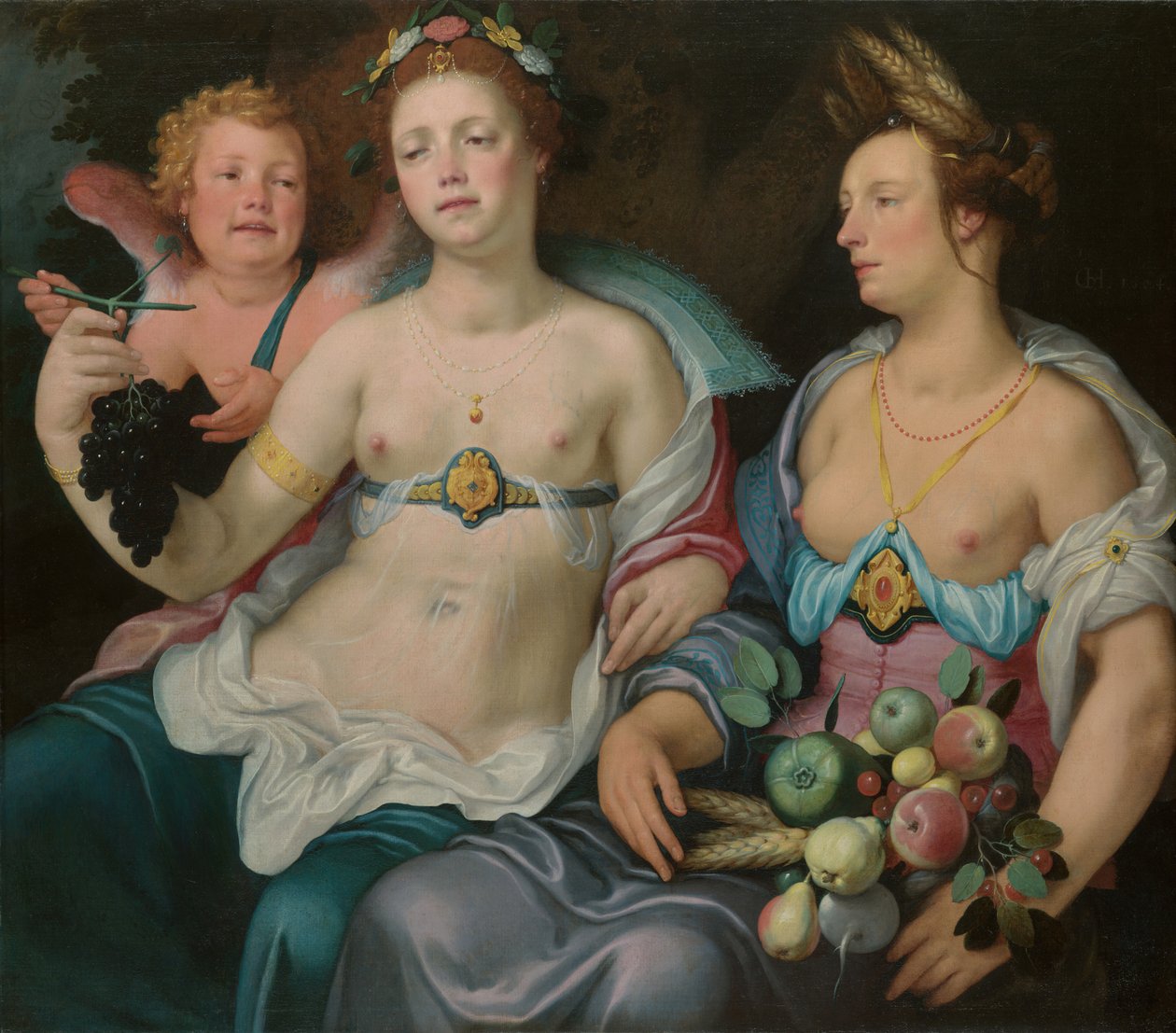 Venus, Amor och Ceres, 1604. av Cornelis Cornelisz van Haarlem