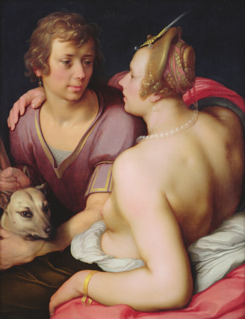 Venus och Adonis, 1610 av Cornelis Cornelisz van Haarlem
