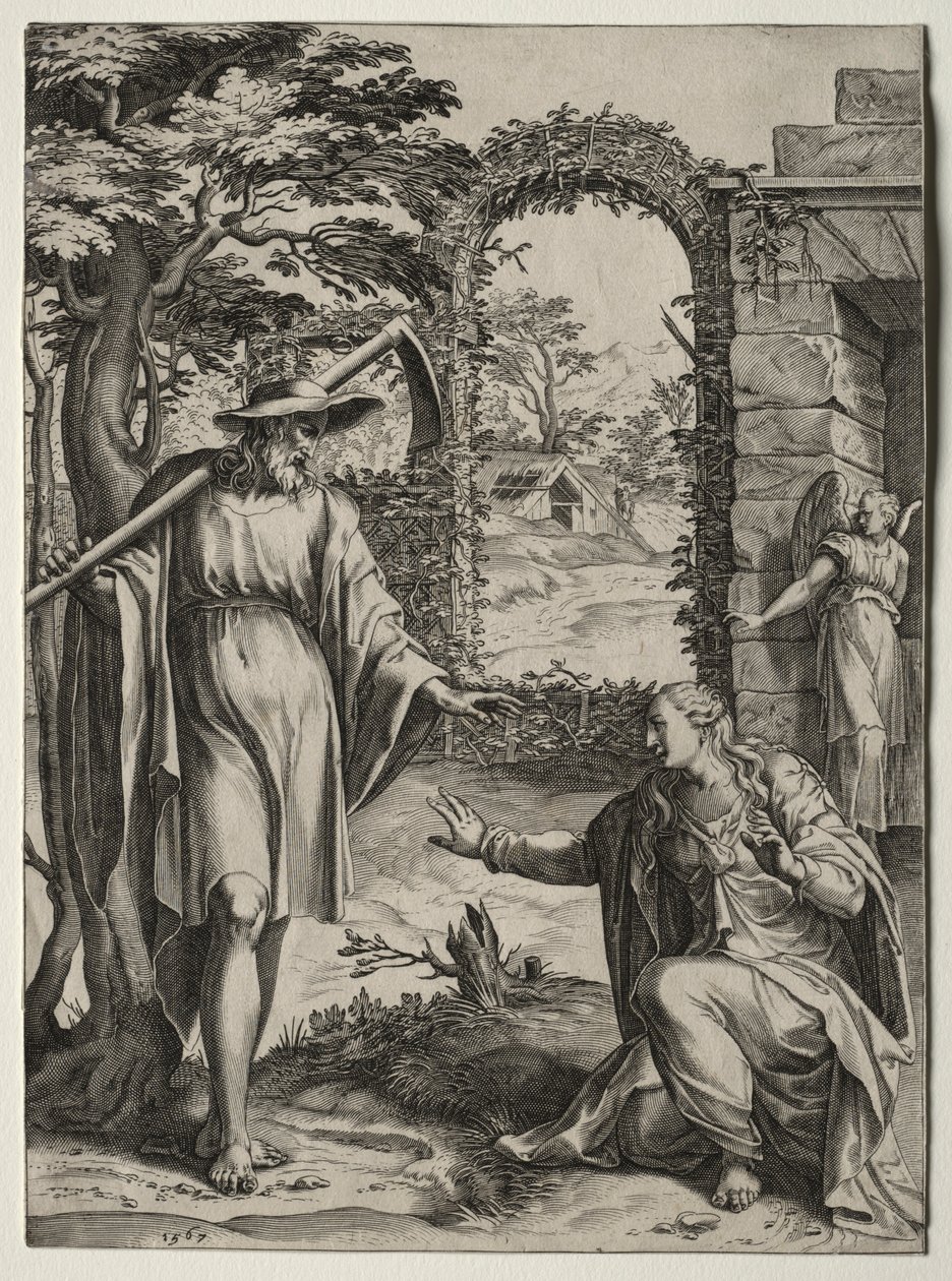 Kristus visar sig för Maria Magdalena, 1567. av Cornelis Cort