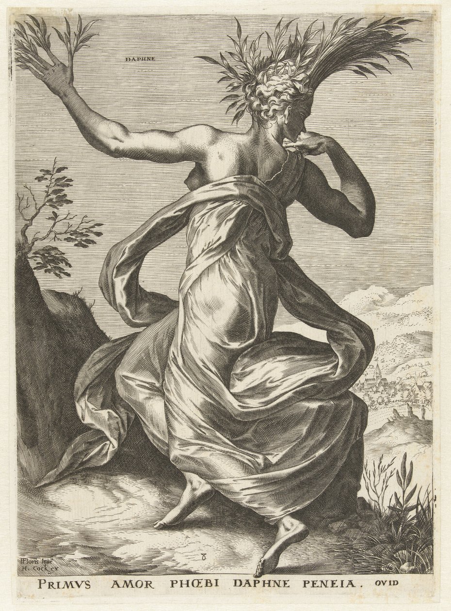 Daphne Gudinnor och nymfer (serietitel) av Cornelis Cort