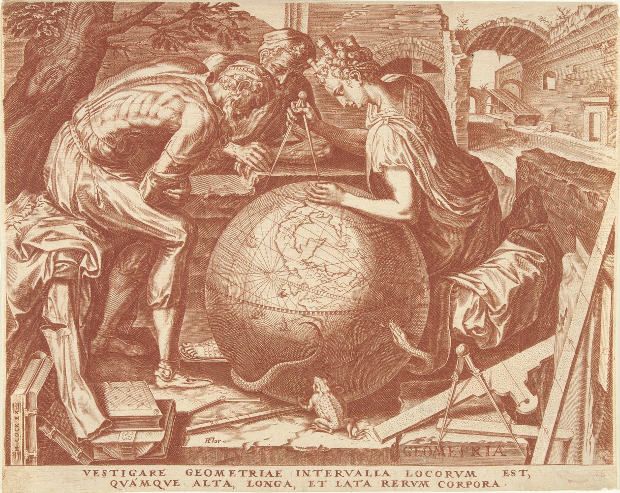 Geometri (Geometry) The Seven Liberal Arts (serietitel) av Cornelis Cort