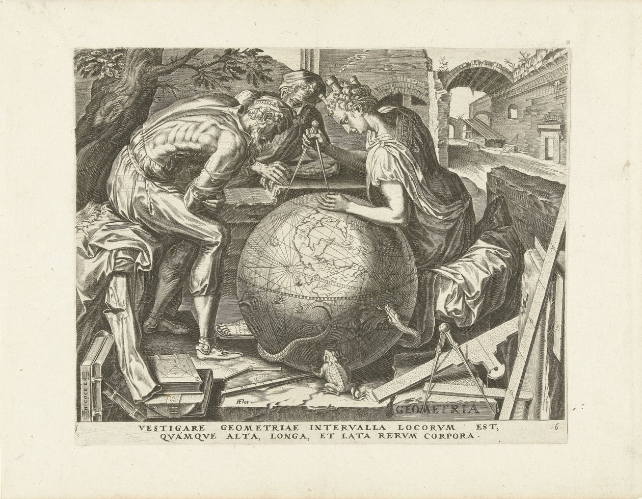 Geometri (Geometry) The Seven Liberal Arts (serietitel) av Cornelis Cort
