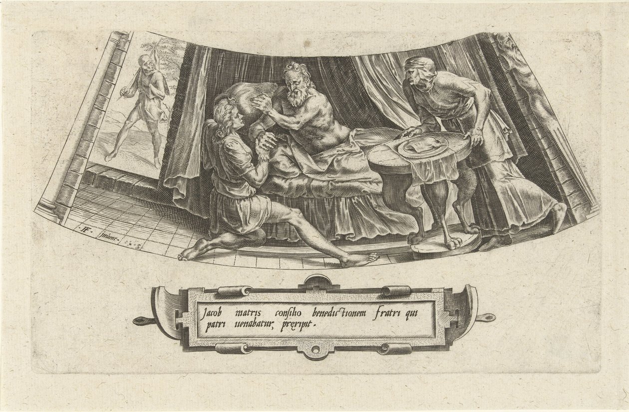 Jakob får Isaks faderliga välsignelse The History of Jacob (serietitel) av Cornelis Cort
