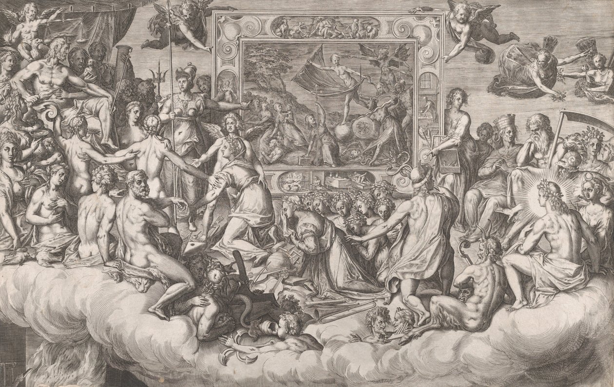 Klagomål över konsten att måla övre halvan, 1579. av Cornelis Cort