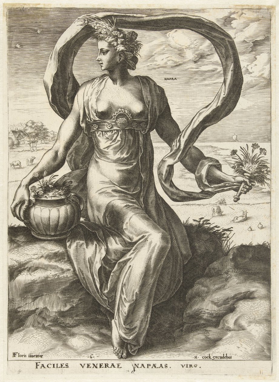 Napaea Gudinnor och nymfer (serietitel) av Cornelis Cort