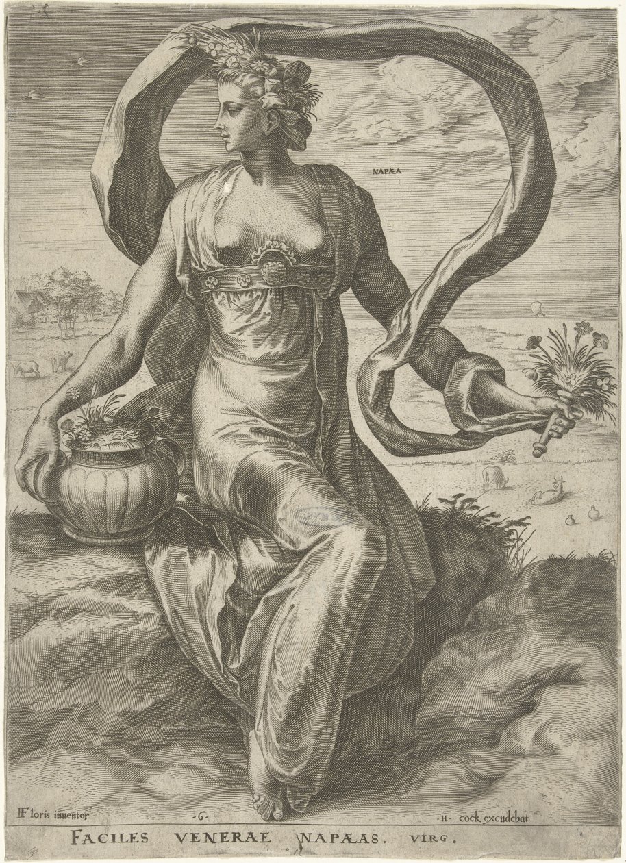 Napaea Gudinnor och nymfer (serietitel) av Cornelis Cort