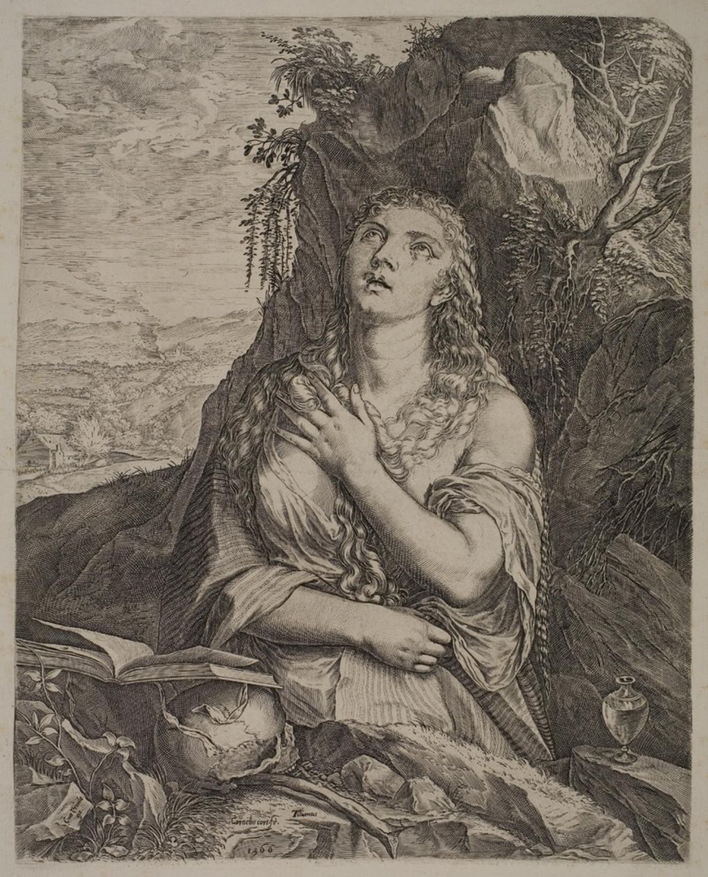 Ångerfulla heliga Maria Magdalena av Cornelis Cort