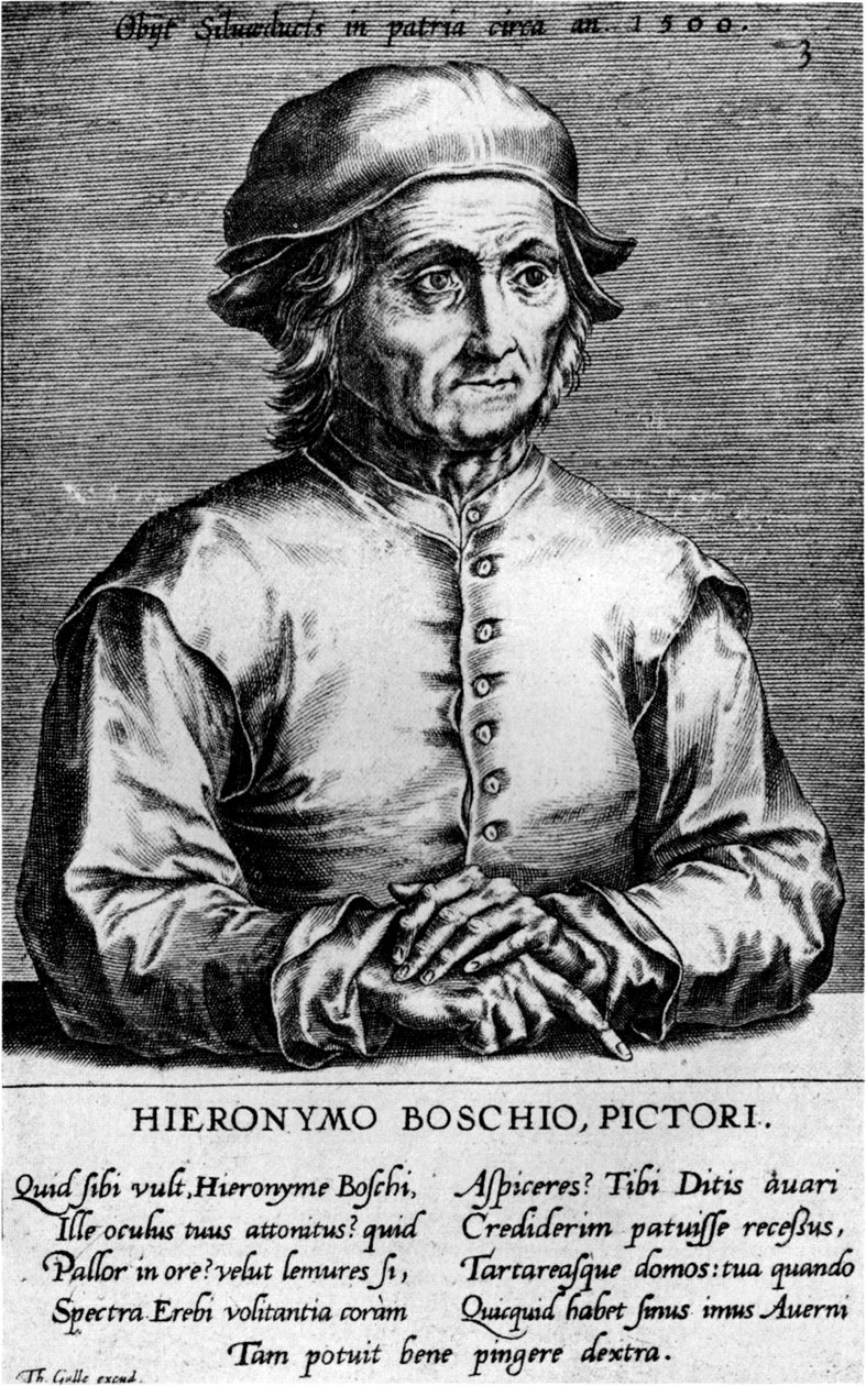Porträtt av Hieronymus Bosch, 1570-talet. av Cornelis Cort