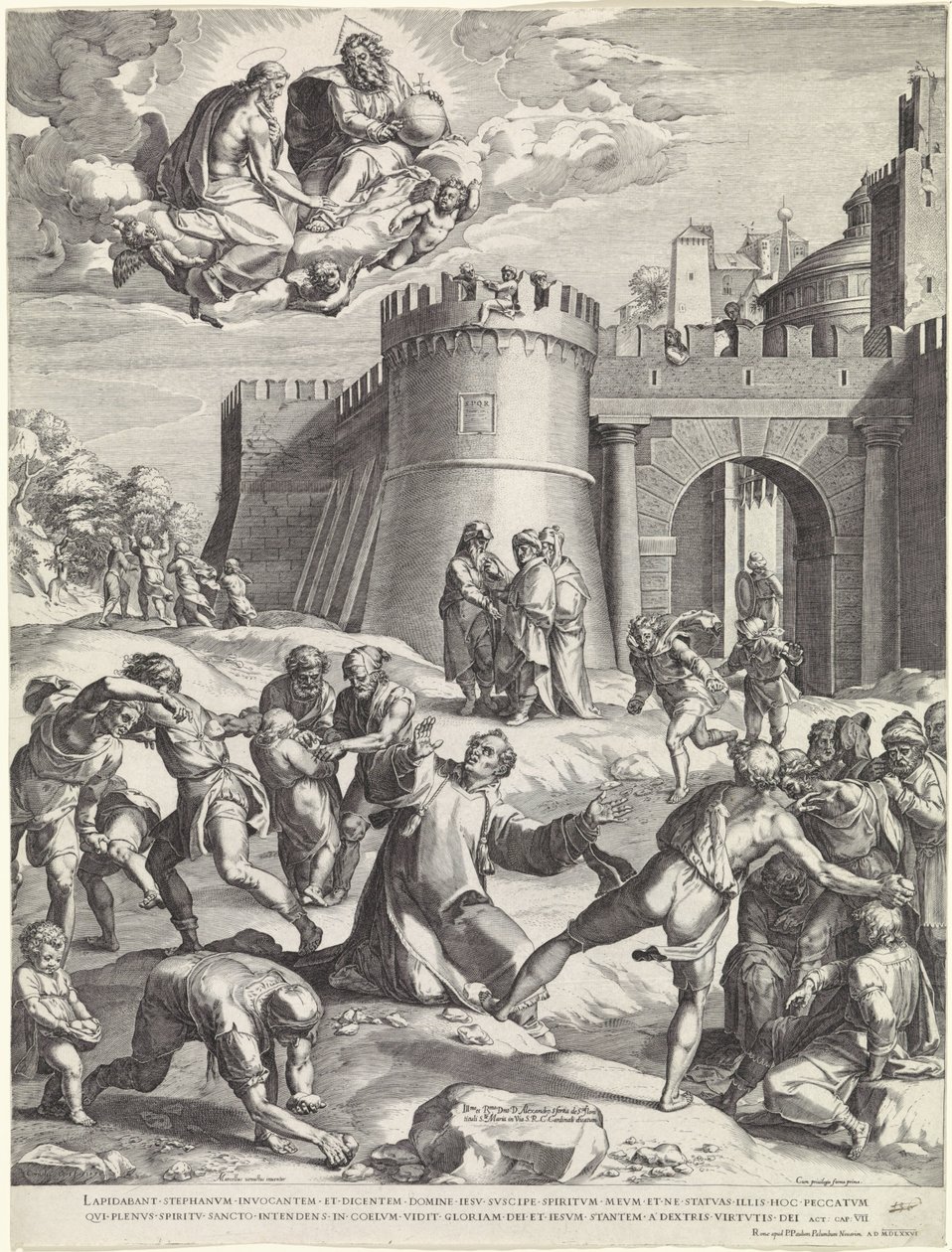 Stening av Sankt Stefan av Cornelis Cort