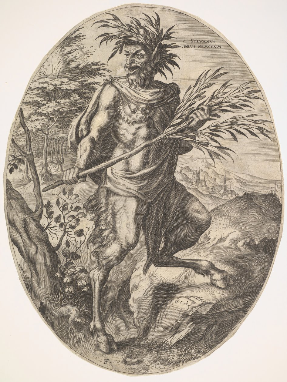 Sylvanus från The Rural Gods, 1565. av Cornelis Cort