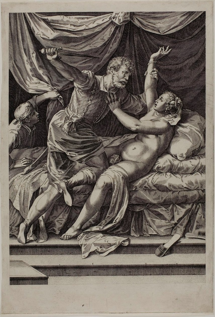 Tarquin och Lucretia av Cornelis Cort