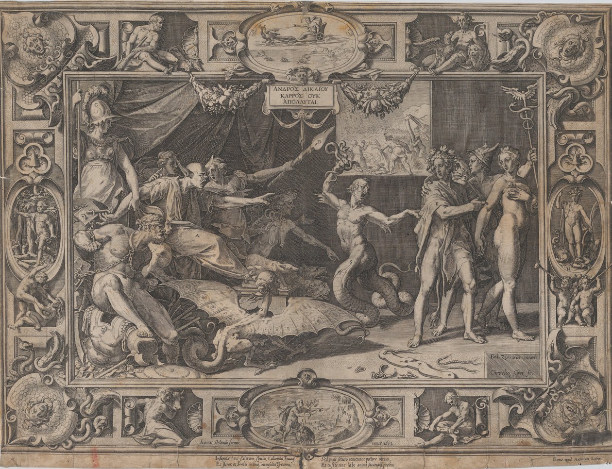 Förolämpningen av Apelles, 1602. av Cornelis Cort