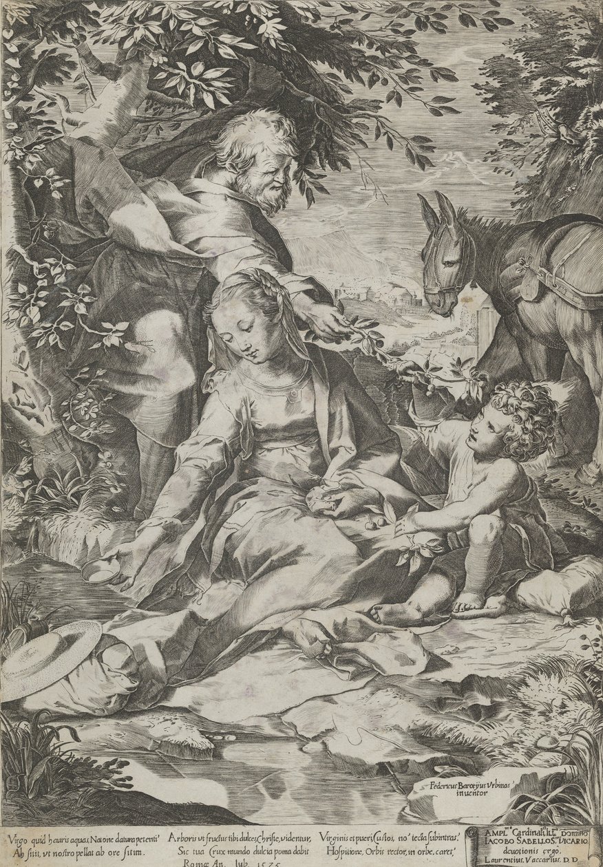 Vilan på återkomsten från Egypten, 1575. av Cornelis Cort