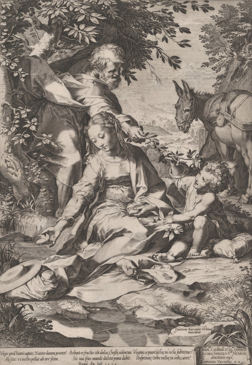 Vilan på återkomsten från Egypten, 1575. av Cornelis Cort