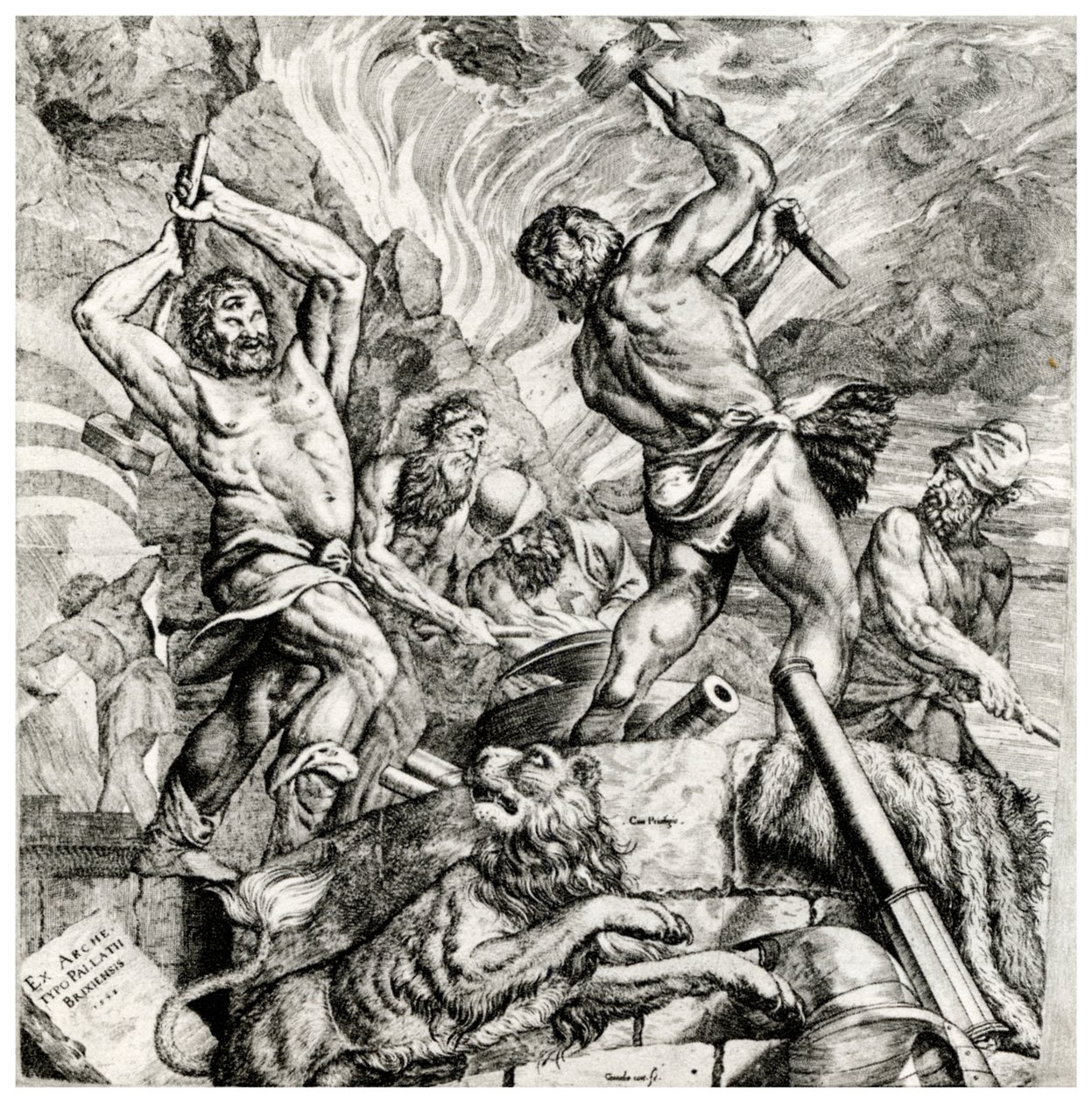 Vulcans Forge, 1500-talet, 1937 av Cornelis Cort
