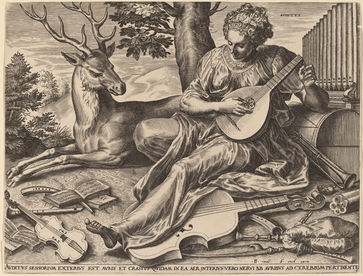 Hörsel av Cornelis Cort after Frans Floris I
