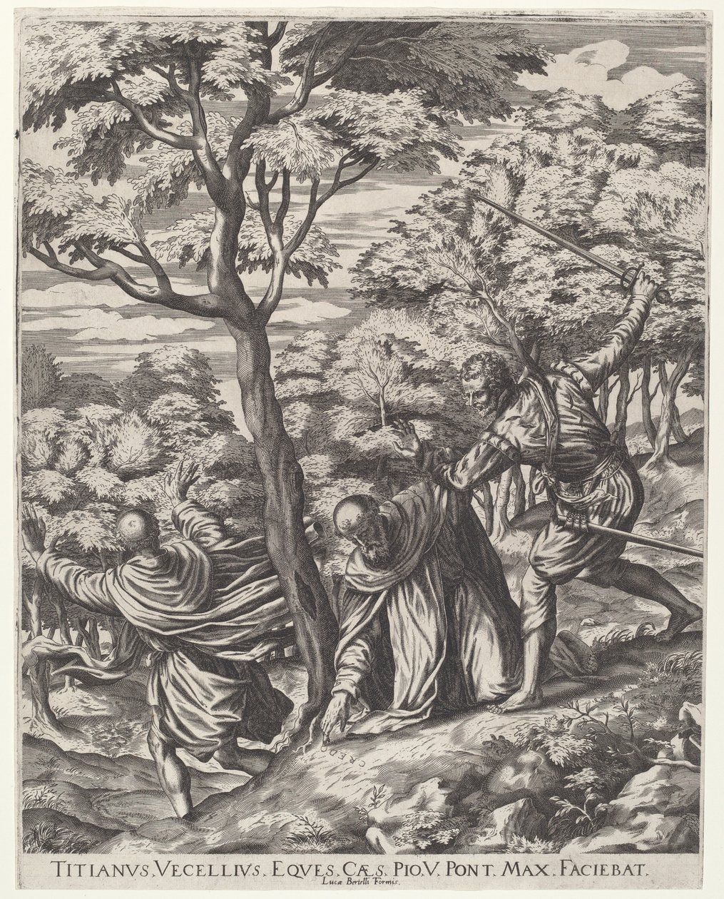 Mordet på Sankt Peter Martyr av Cornelis Cort, after Titian