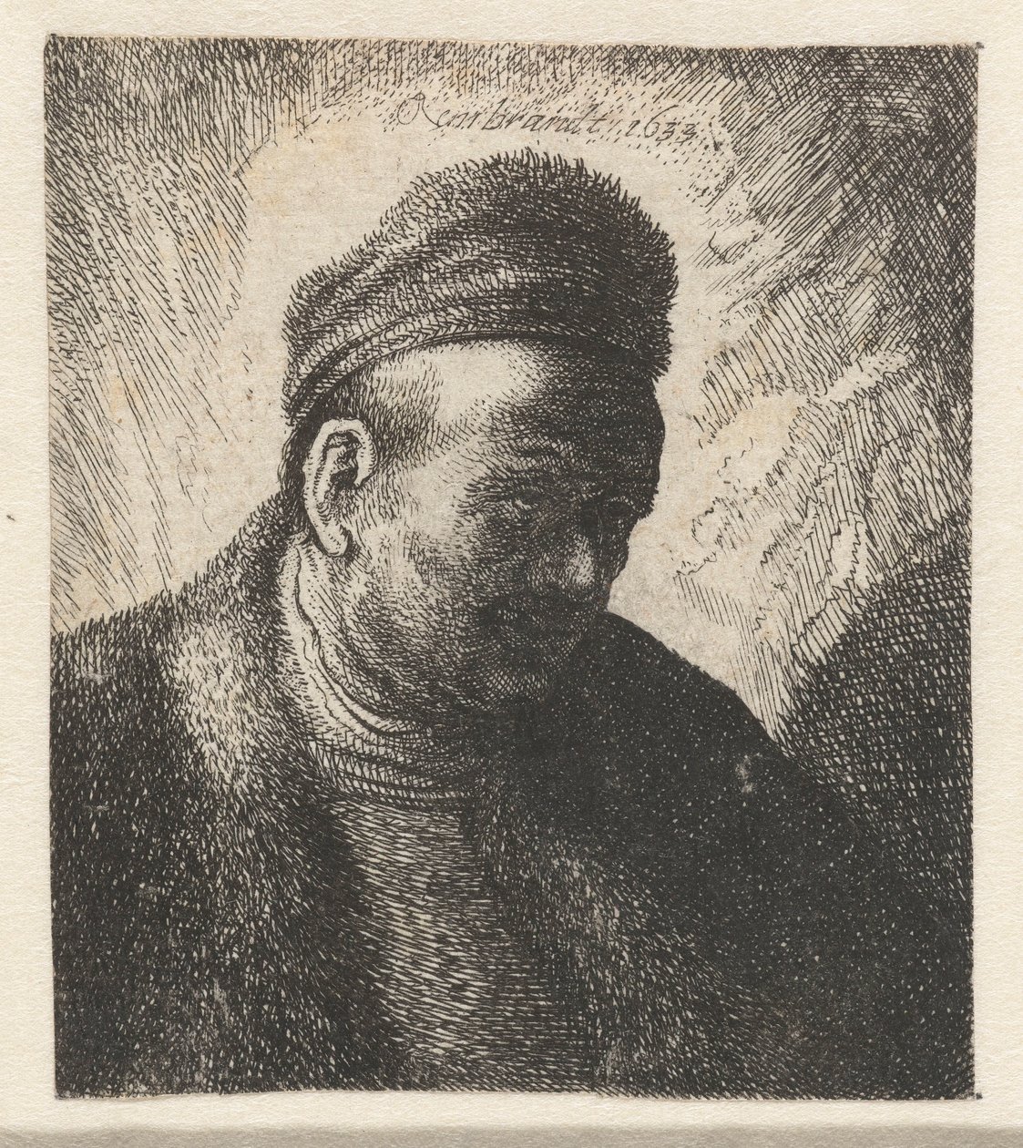 Skägglös man i pälskappa och mössa: byst av Cornelis Danckerts (I) (workshop of)